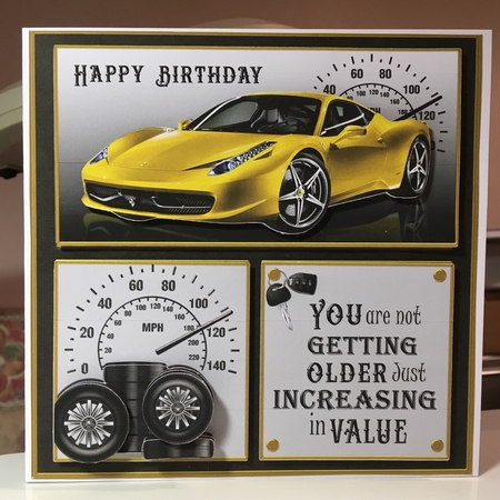 Yellow Sports Car Mini Kit by Jane Amber