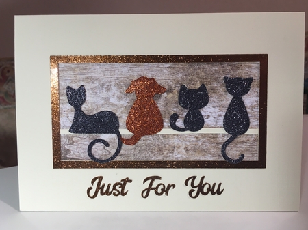 Kitties and Puppy Aperture Card by Jane Amber