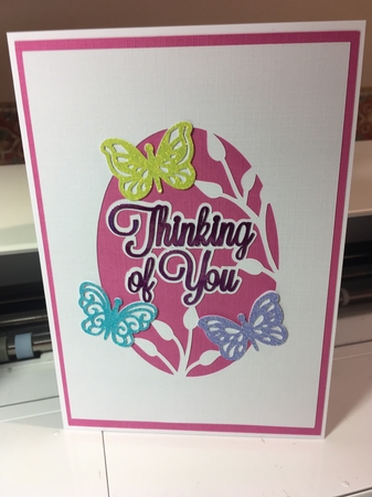 Butterfly Thinking Of You Overlay Card by Jane Amber