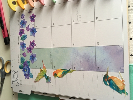 Watercolor Purple Flower Cut-Outs by Jane Amber