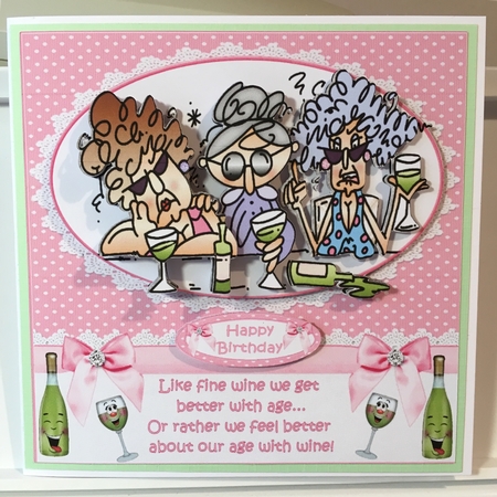 8x8 Stella and her friends about wine mini kit by Jane Amber