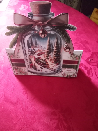 Christmas In A Bottle Tent Card Kit  by Janene Francis