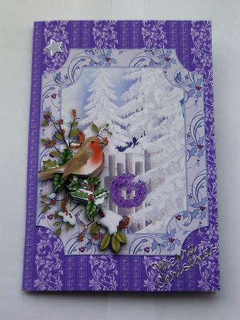 Damask in Purple Background Paper by Janet Broughton