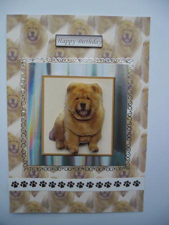 Chow Chow 3D Decoupage with Background by Janet Broughton