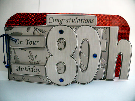 80th Elegant Metallic Book Sheet by Janet Broughton