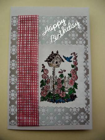 Lacey Background in Moss Green by Janet Broughton