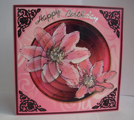 Clematis Quick Card with Circle Pyramage by Janet Broughton