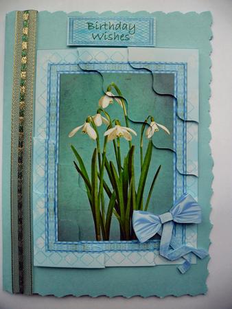 Snowdrops - Wavy Corner Stacker by Janet Broughton