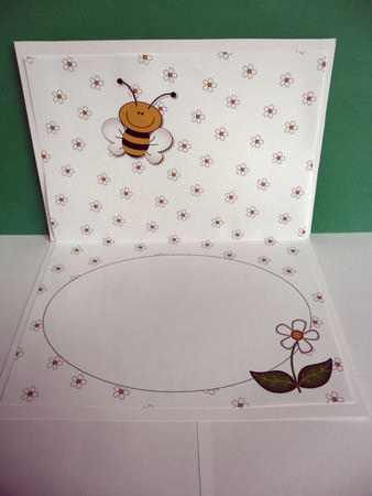 'bee' Happy Insert (white) by Janet Broughton