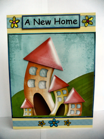 A New Home 6x6 Card Front with Decoupage by Janet Broughton