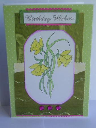 Art Nouveau Daffodil Digital Stamp by Janet Broughton