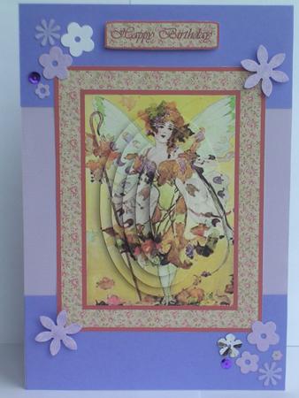 The Flower Fairy Pyramid Card Front by Janet Broughton