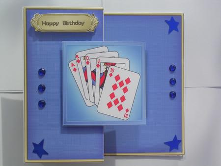 Playing Cards No-hole Fold Back Card by Janet Broughton