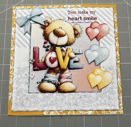Valentine teddy set 3 by Janet Holmes