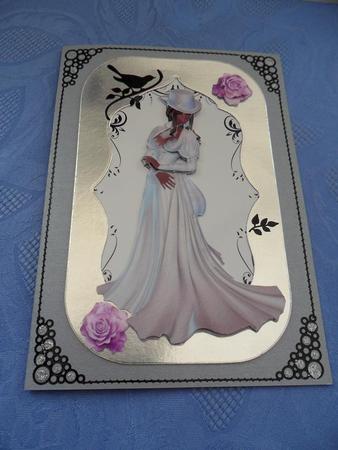 Pretty Victorian Lady in White Dress A4 Topper Featured Gallery Photo