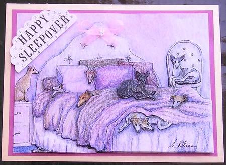 Sleepover - Whippets and Greyhounds by Janet Horne