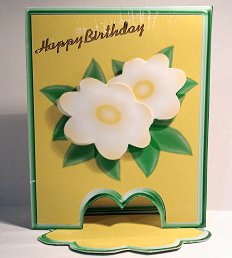 Flower Drop Flap Card by Janet Maureen Harvey