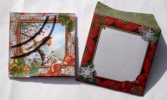 Robin 1 Holly Card Envelope Duo Corner Stacker Aio by Janet Maureen Harvey