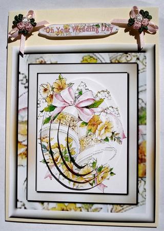 Wedding Bells Pyramid Card Fronb by Janet Maureen Harvey
