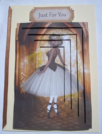 Secret Garden Ballerina - Tunnel Card Kit by Janet Maureen Harvey