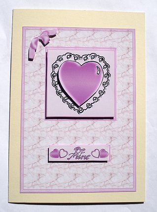 Valentine Heart Card Front by Janet Maureen Harvey