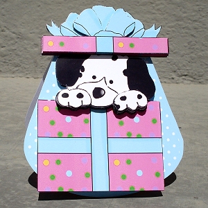 Birthday Pup -wobble Card by Janet Maureen Harvey