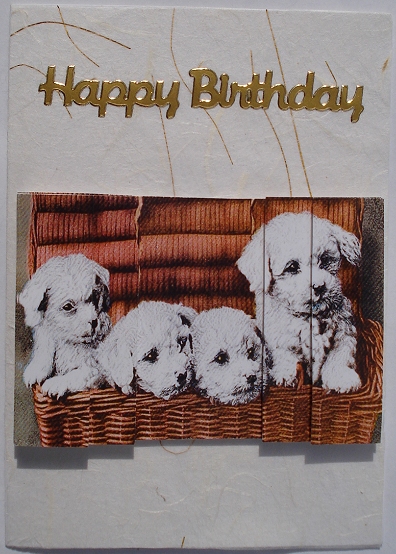 Cute Puppies Side Stacker by Janet Maureen Harvey
