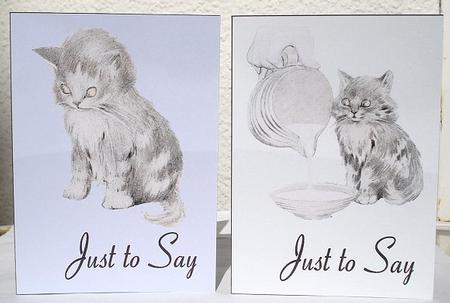 Kittens Notelets 2 by Janet Maureen Harvey