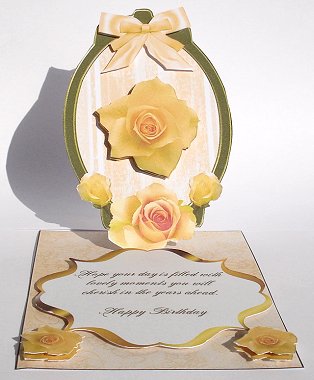 Yellow Roses Mini Easel by Janet Maureen Harvey