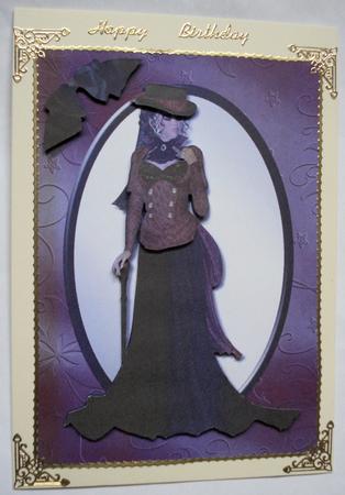 Lady in Plum Quick Card by Janet Maureen Harvey