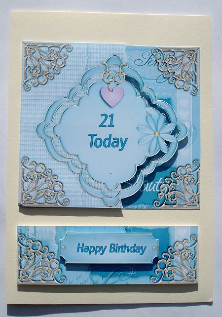 21st Easel Card by Janet Maureen Harvey