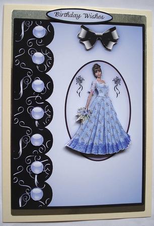Pretty in Lilac A5 Step by Step Card Front by Janet Maureen Harvey