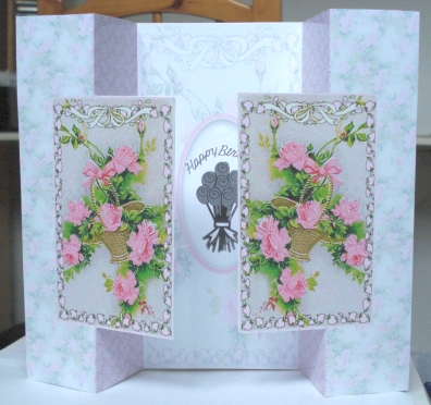 Embossed Basket of Flowers by Janet Maureen Harvey