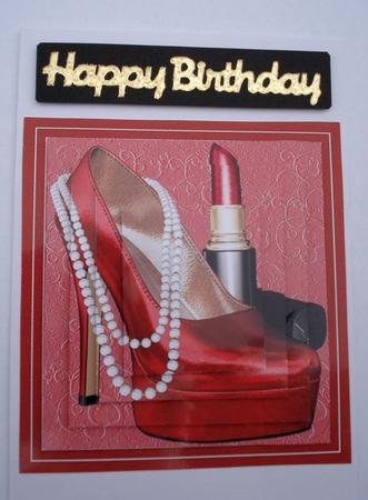 Shoes Pearls and Lipstick Pyramid Topper by Janet Maureen Harvey