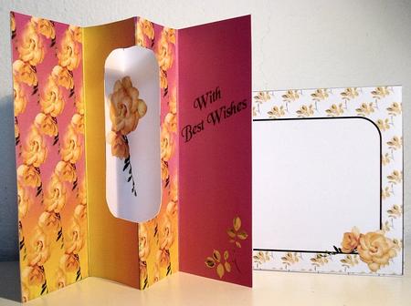 Gold Roses Internal Window Card Kit by Janet Maureen Harvey