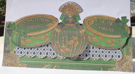 Emerald Perfume, Soap, Powder Large Dl Ote Card Kit by Janet Maureen Harvey