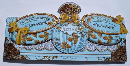 Aquamarine Perfume, Soap, Powder Large Dl Ote Card Kit by Janet Maureen Harvey