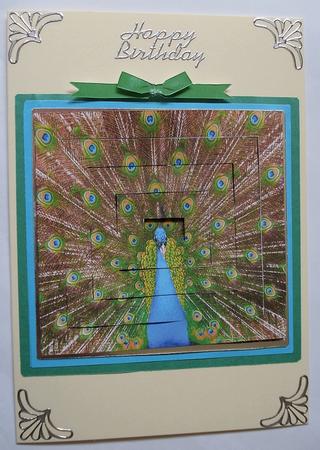 Peacock Inverted Pyramid by Janet Maureen Harvey