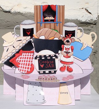 Mama Bear's Kitchen Shelf Card by Janet Maureen Harvey