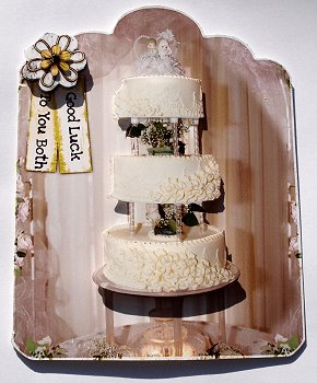 Scallop Topped Wedding Card by Janet Maureen Harvey
