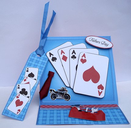 You're Ace!! Easel Card Kit with 3D Decoupage by Janet Maureen Harvey