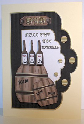 Roll Out the Barrels - Scalloped Edge with Card Centre by Janet Maureen Harvey