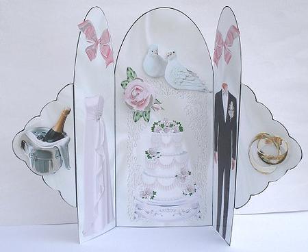Lovely Wedding Bride & Groom , Trifold by Janet Maureen Harvey