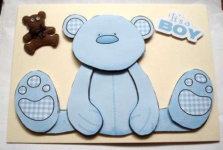 Its a Boy Teddy Doodles by Janet Maureen Harvey
