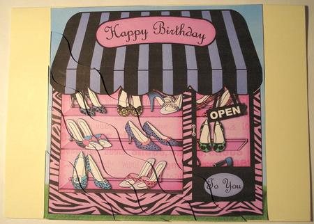 The Little Shoe Shoppe Wavy Corner Side Stacker Topper by Janet Maureen Harvey
