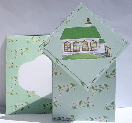 Country Church Stubby Diamond Card Kit by Janet Maureen Harvey