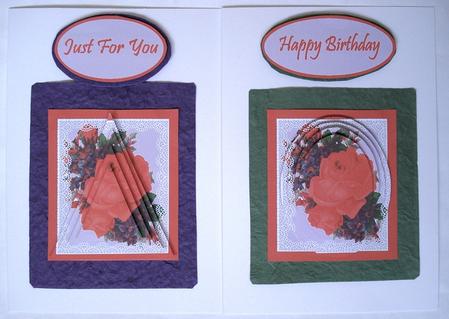 Duo Floral Pyramids in Orange by Janet Maureen Harvey