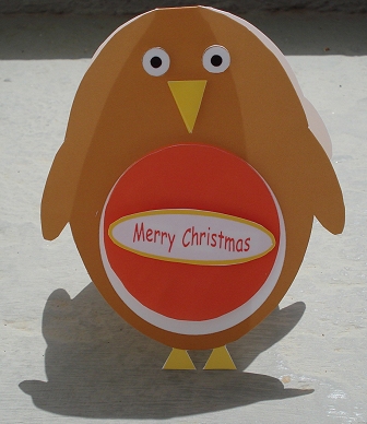 Robin Shaped Card by Janet Maureen Harvey