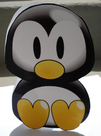 Baby Penguin Shaped Card by Janet Maureen Harvey