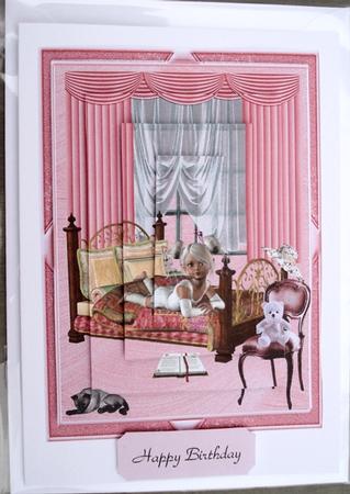 Little Girl in Her Bedroom by Janet Maureen Harvey